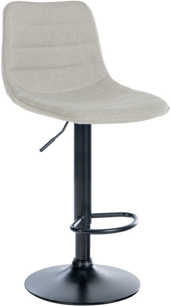 BHM Germany Barová stolička Lex, textil, čierny podstavec / krémová
